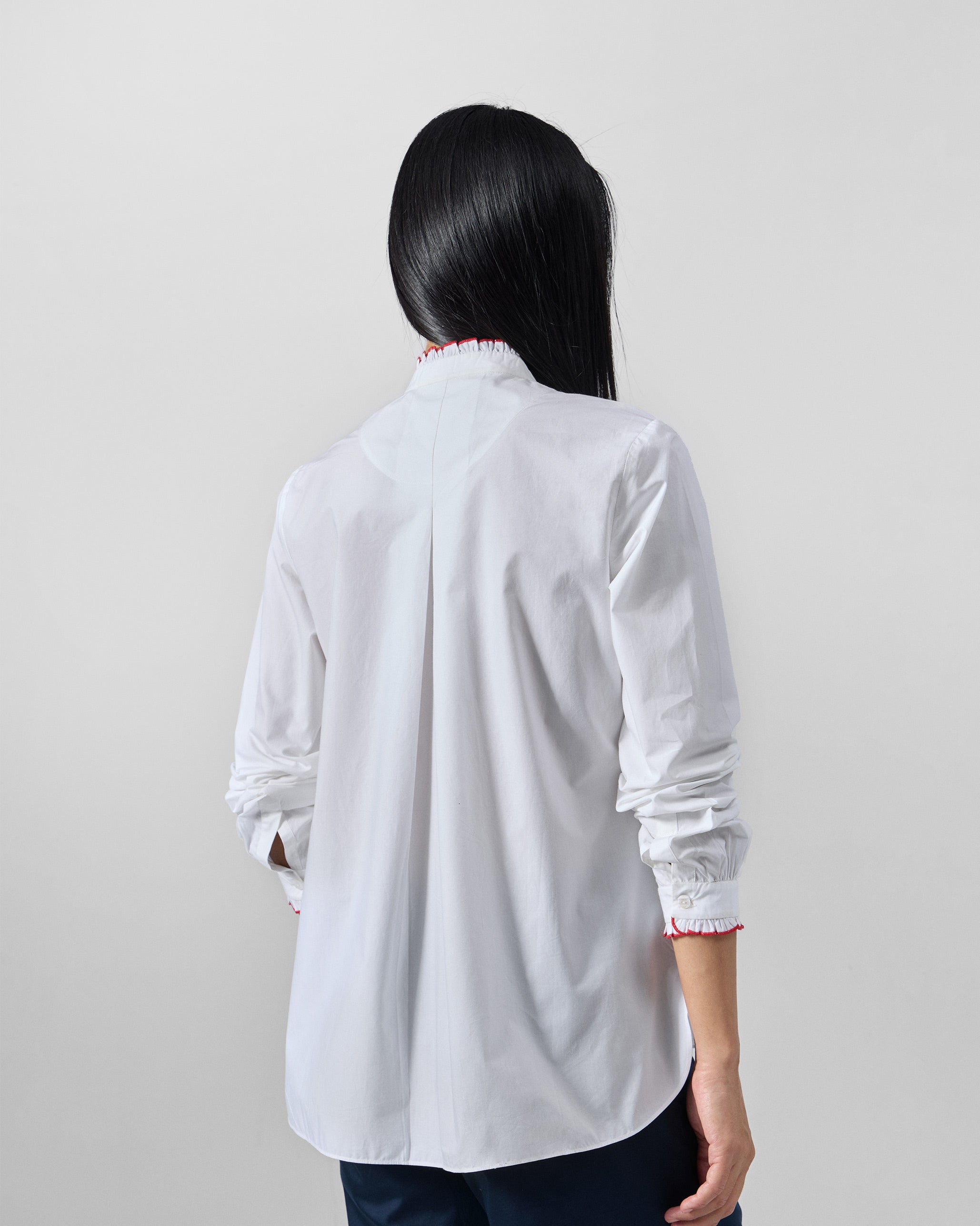 Sora Ruffle Shirt - 100% Cotton Regular Fit
