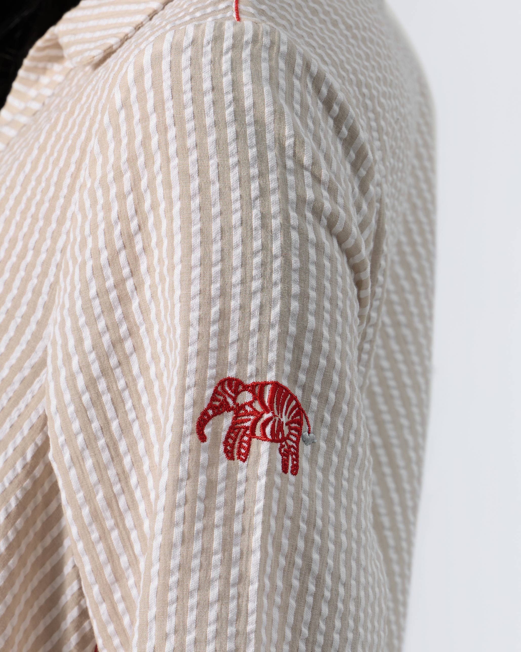 Maner Kurta - Brown & Ivory stripes