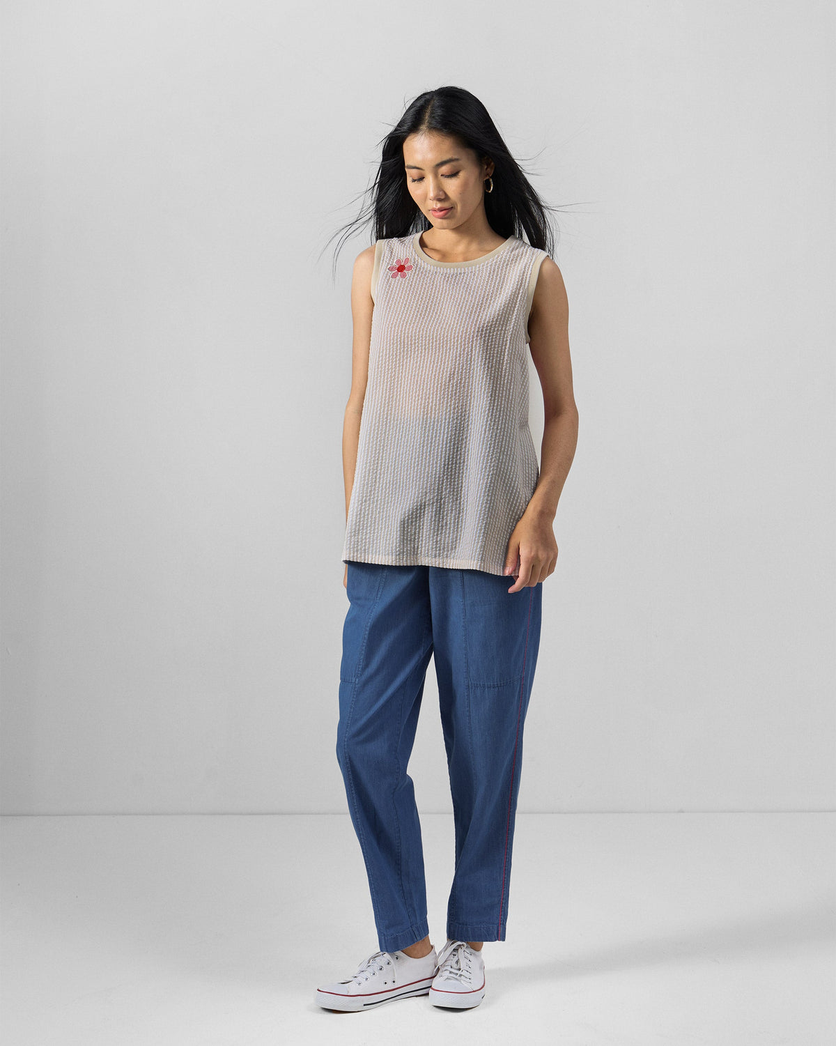 Tavira Top - Cotton Seersucker Regular Fit
