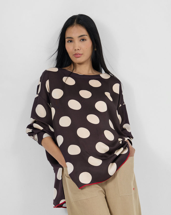 Yava Top - Satin Blend Loose Fit