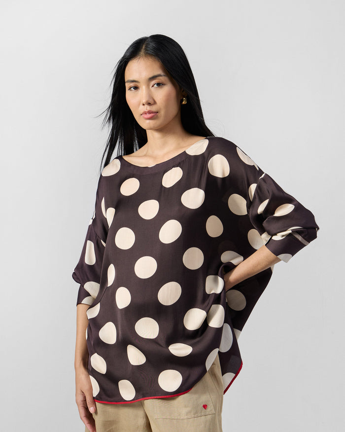Yava Top - Satin Blend Loose Fit