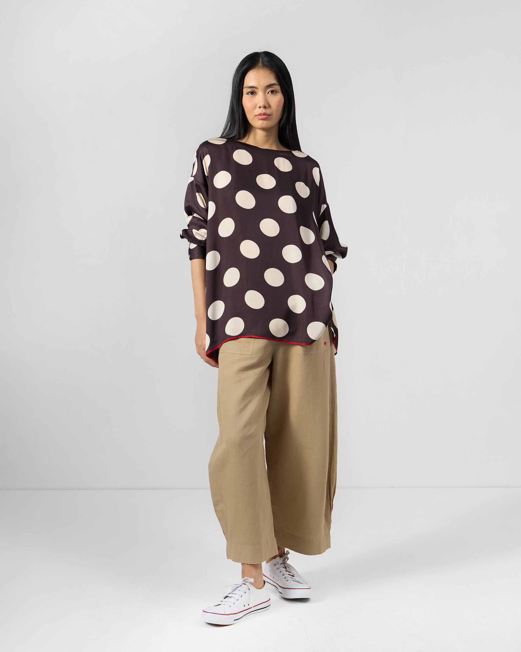 Yava Top - Satin Blend Loose Fit