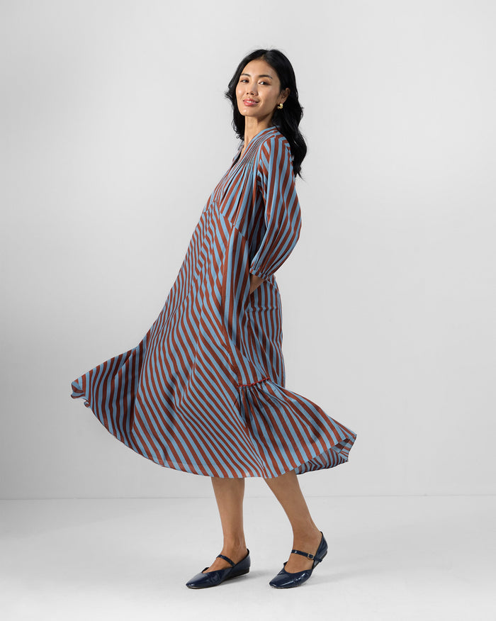 Summer Tea Dress - 100% Cotton Flared Fit