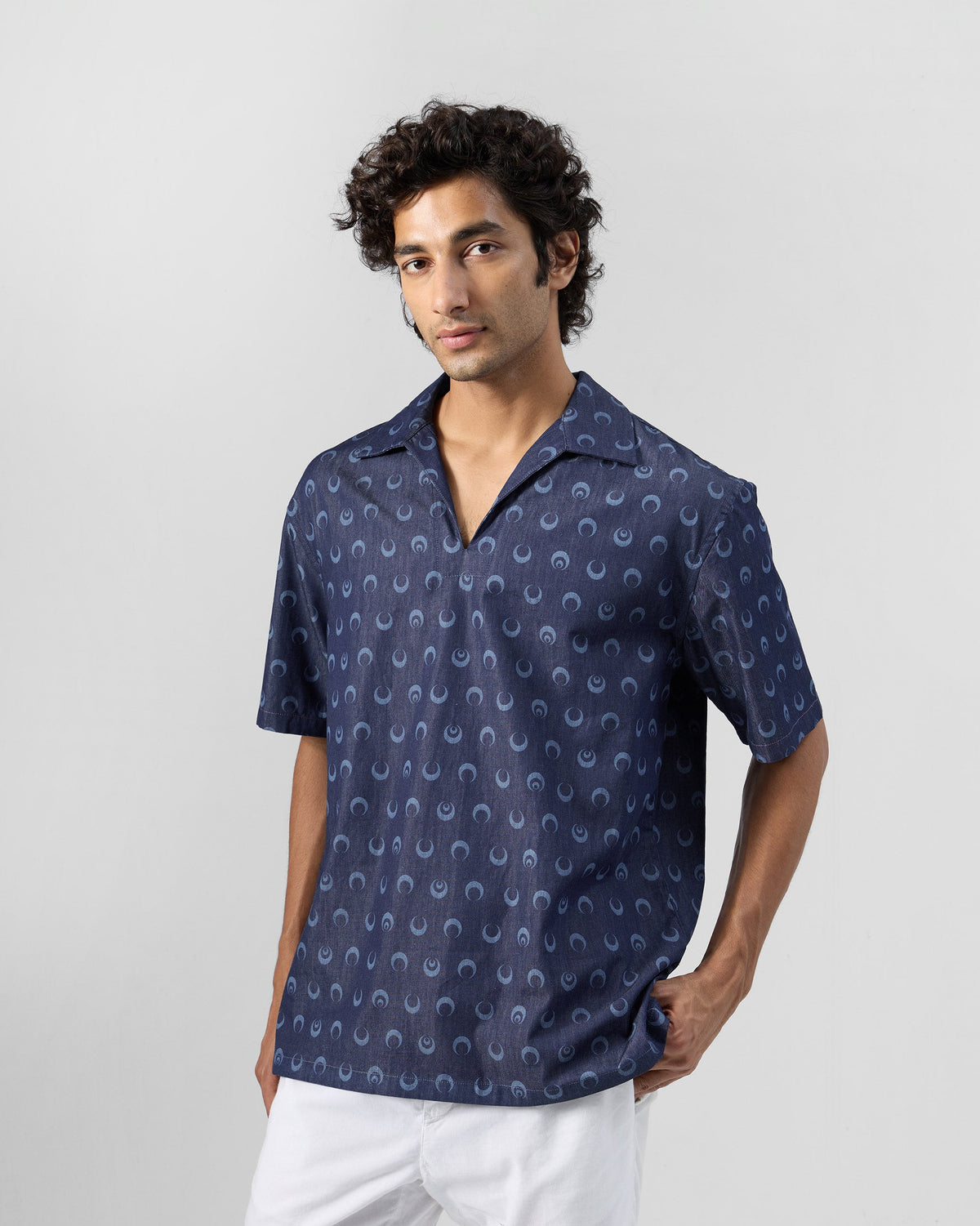 Yamuna Kurta Shirt - Cotton Denim Relaxed fit
