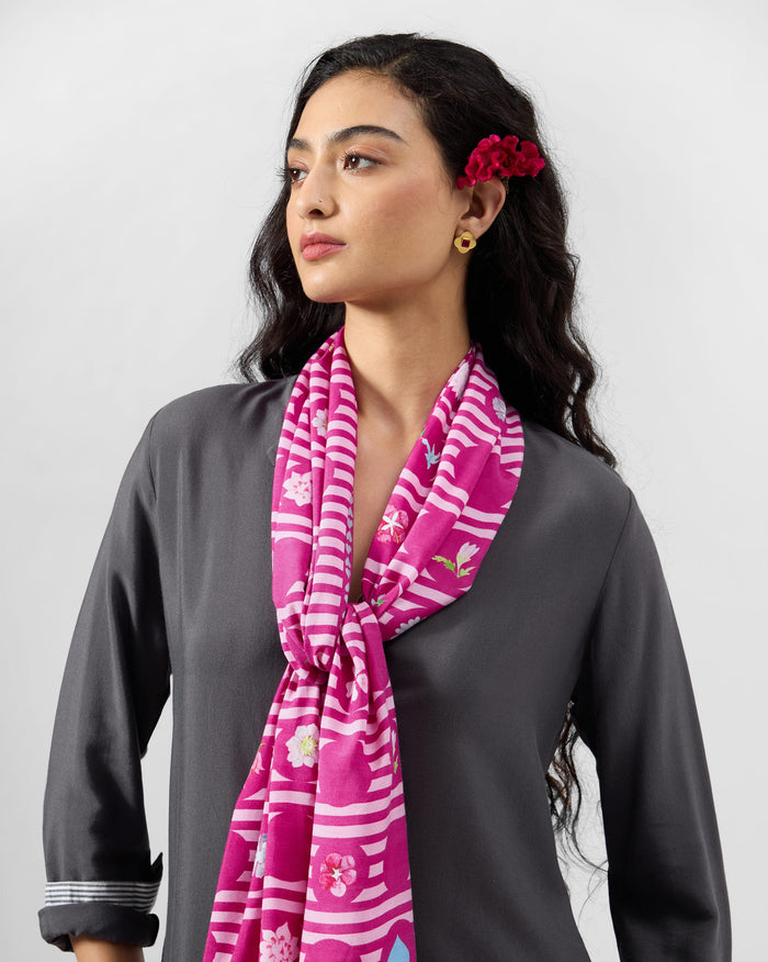 River Blooms Scarf - Pink