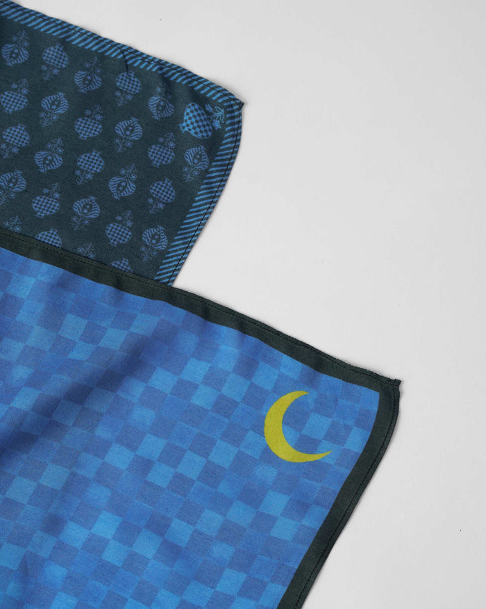 Twilight Pocket Square - Set Of 2 - Blue