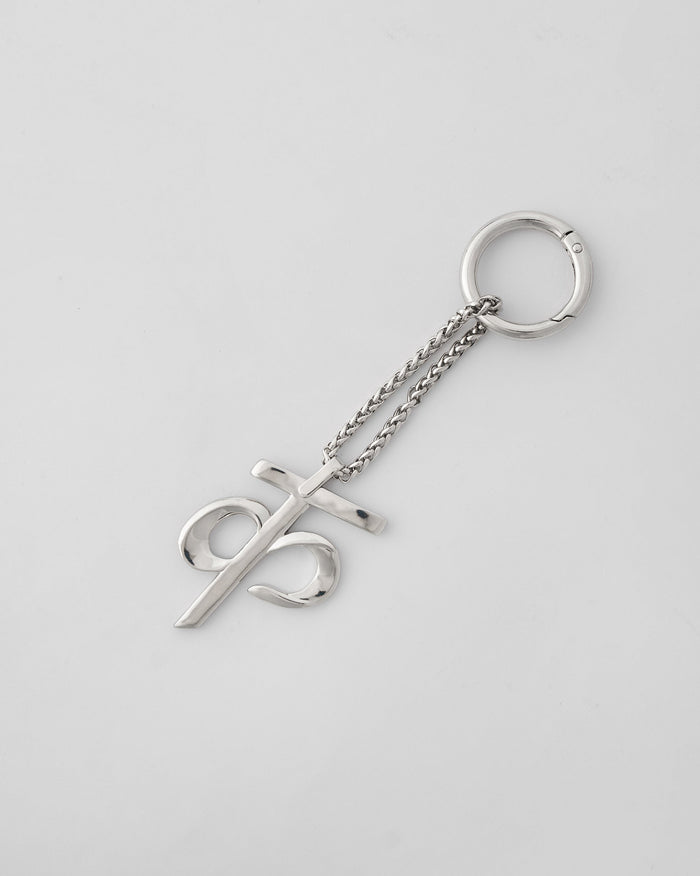 Alphabet- K- Bag Charm - Silver