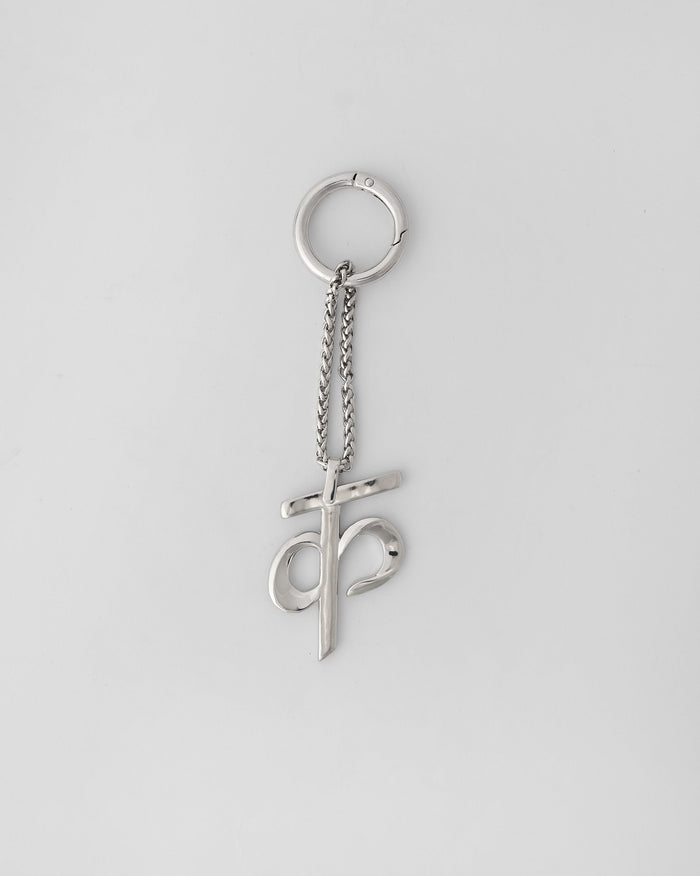 Alphabet- K- Bag Charm - Silver