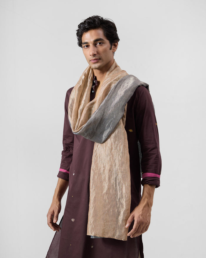 Astral Scarf - Gold & Grey