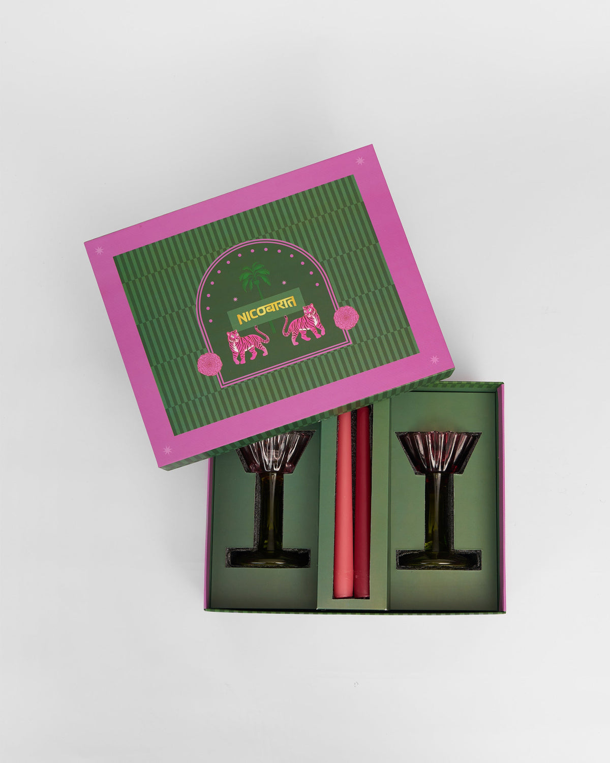 Ember Candle Holder and Taper Candle Set