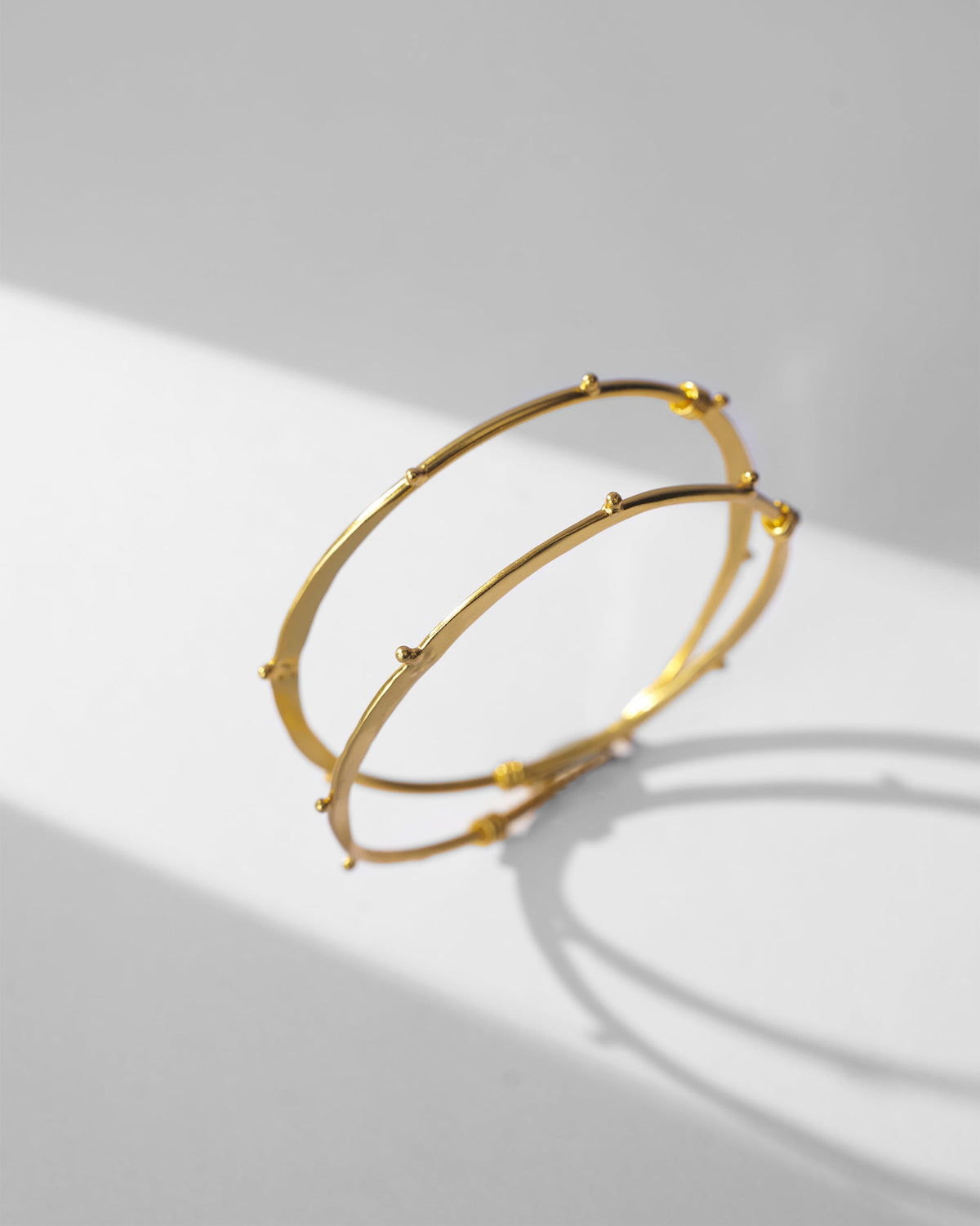 Double Loop Bangle - Gold