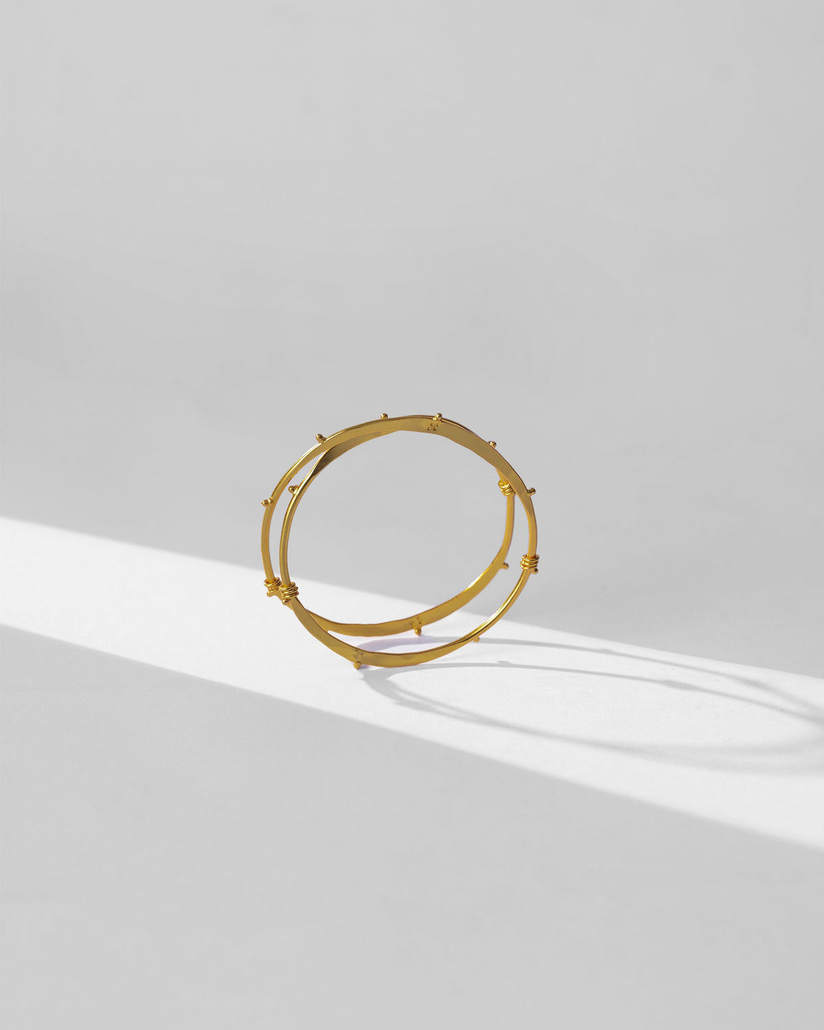 Double Loop Bangle - Gold
