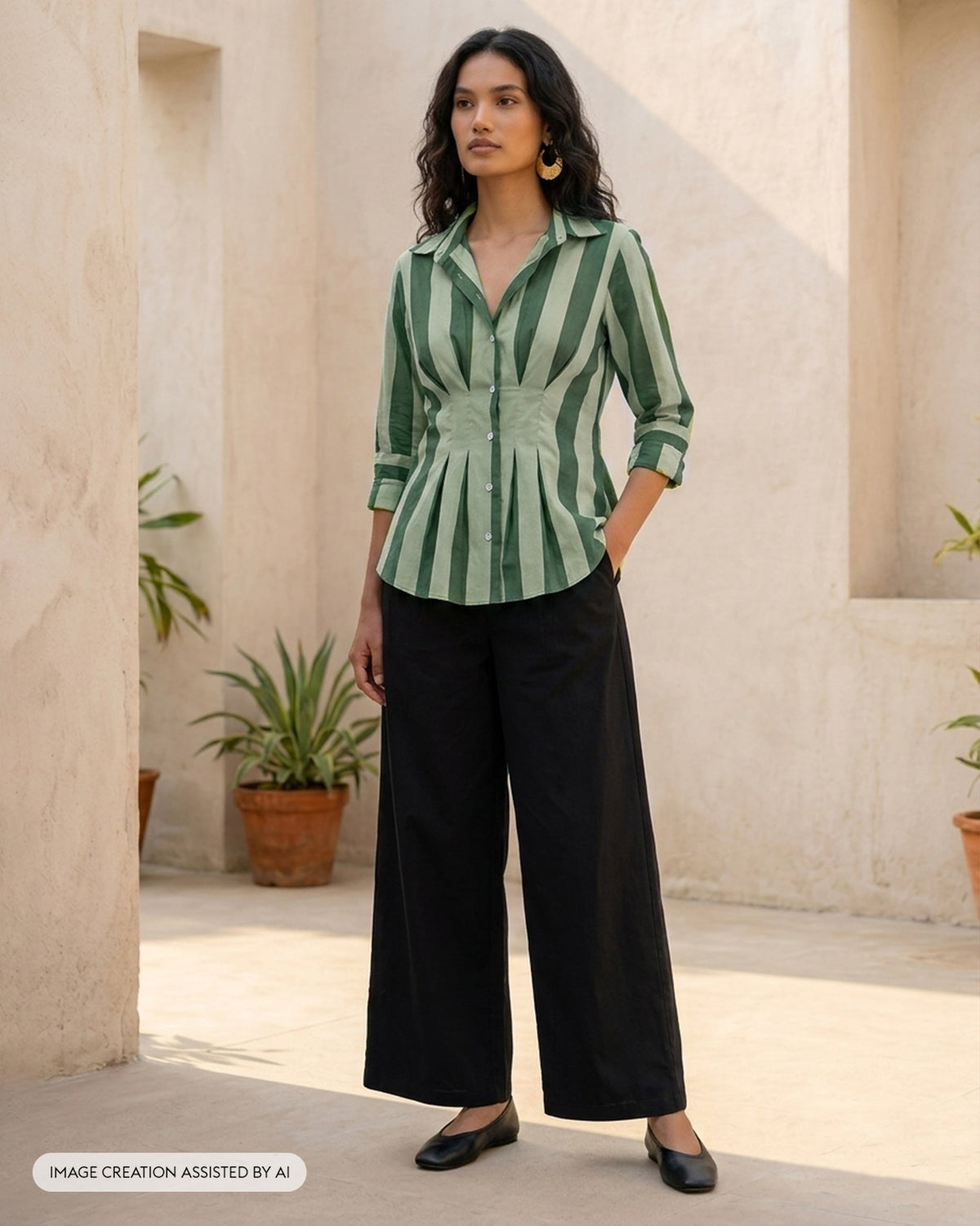 Amalis Shirt - Organic Cotton Voile Fitted