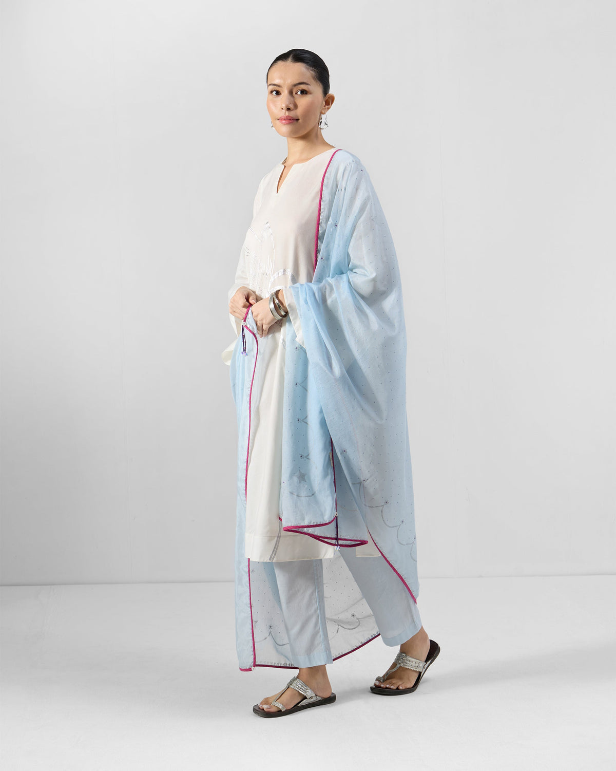 Vaya Kurta - Printed Cotton Silk A-Line Fit