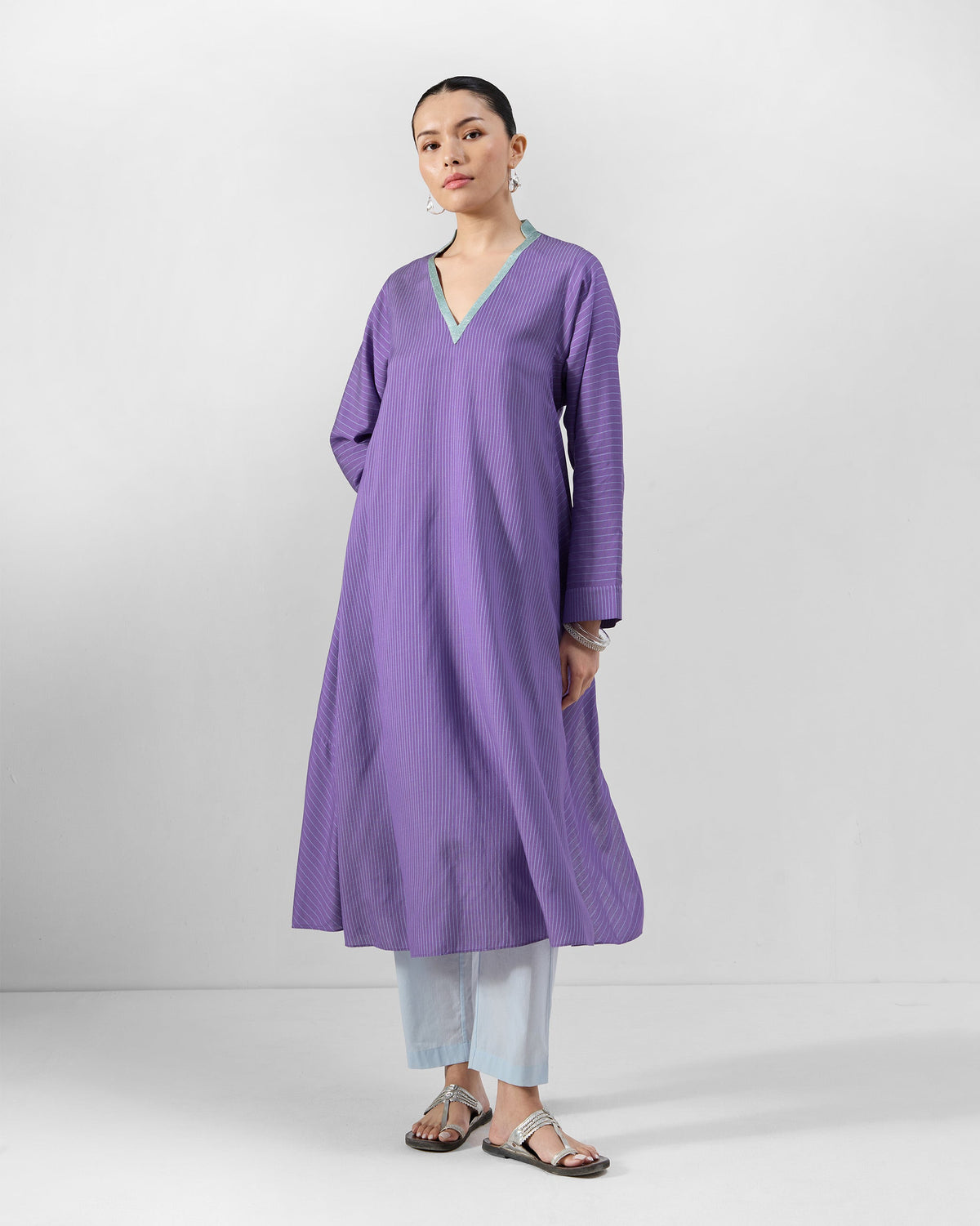 Hatiya Kurta - Silk Blend A-Line Fit