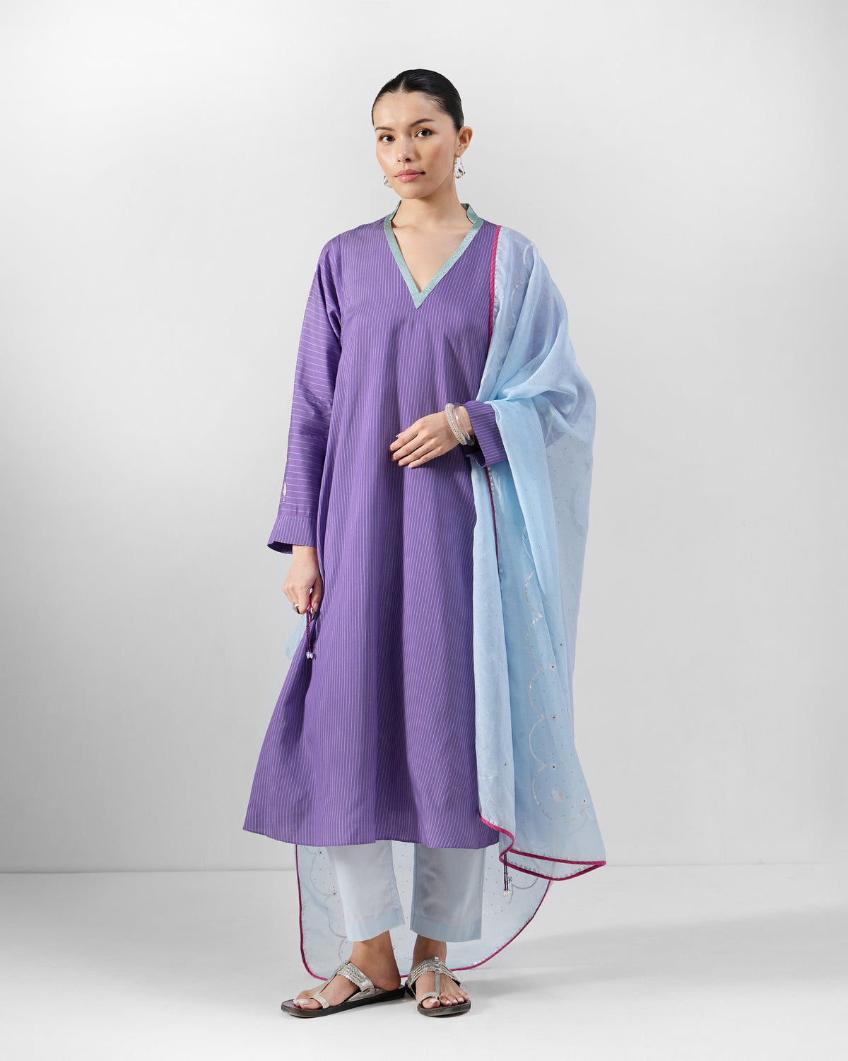 Hatiya Kurta - Silk Blend A-Line Fit