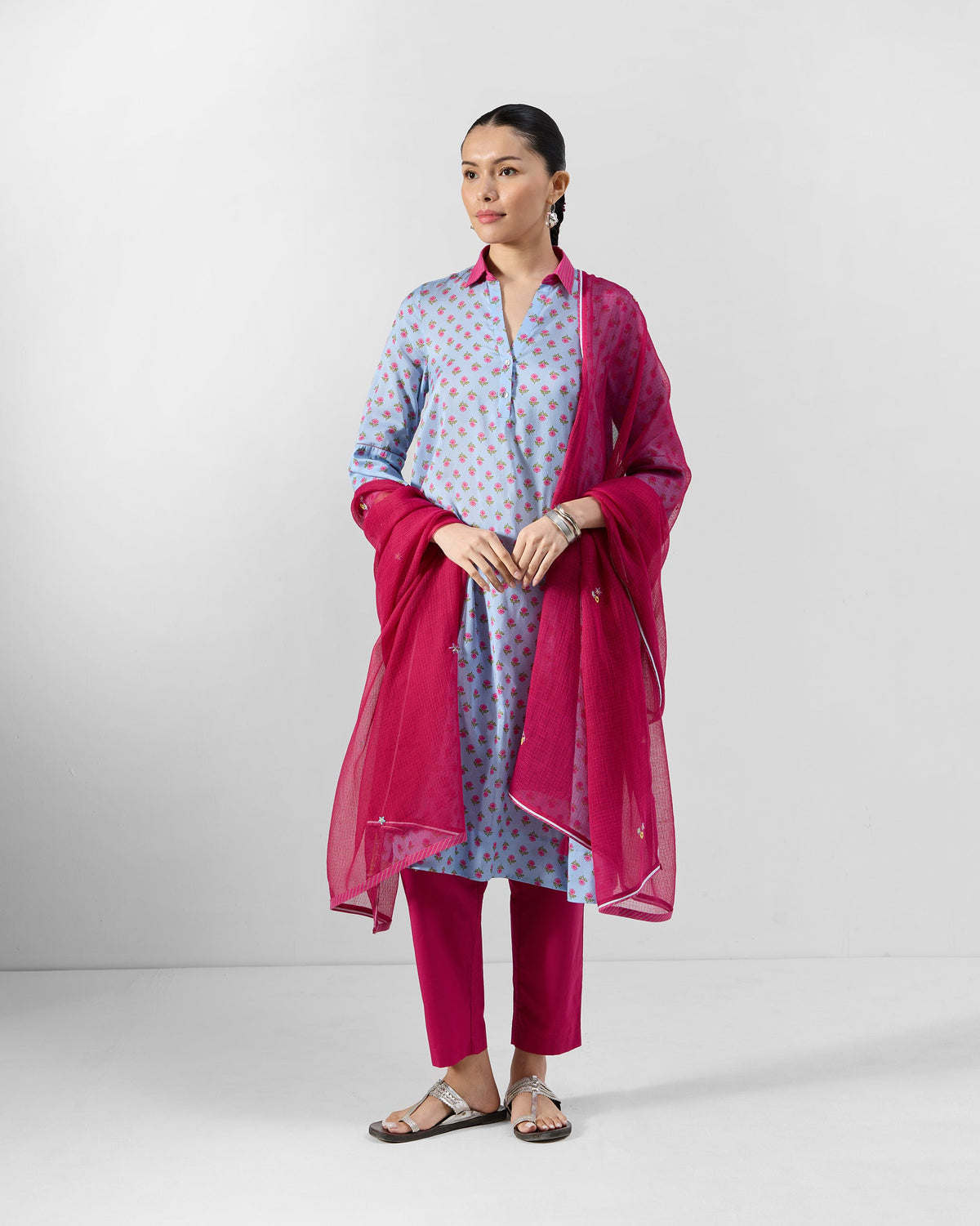 Kovvur Kurta - Cotton Silk A-Line Fit