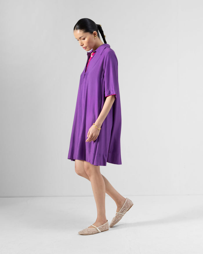 Happy Heart Dress - Silk Blend A-Line Fit