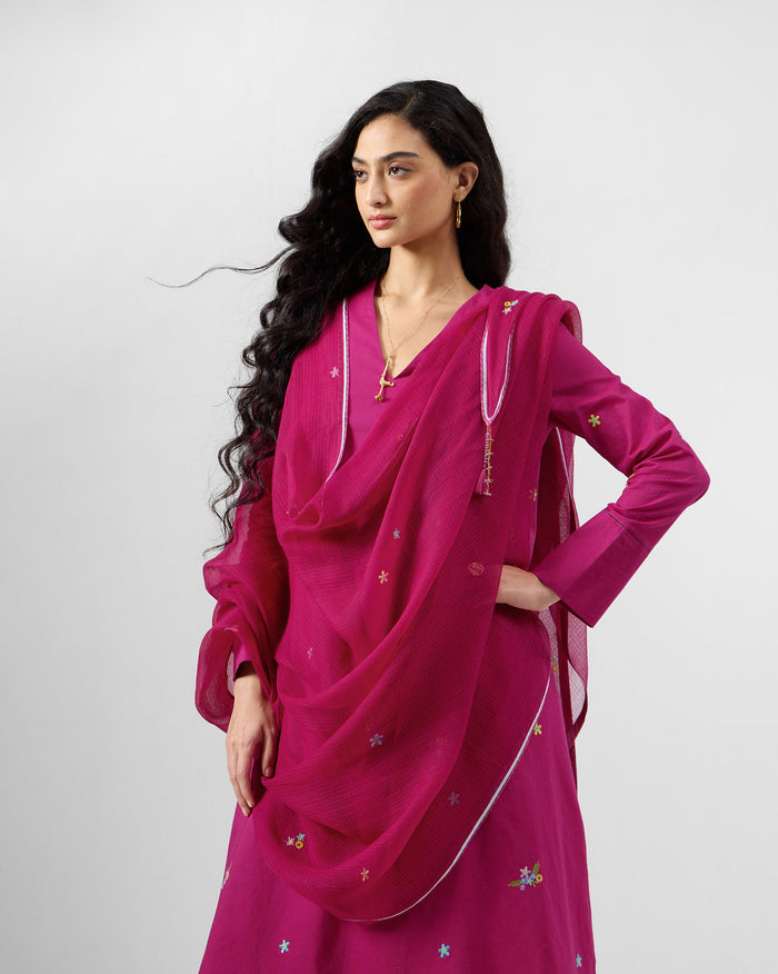 Sitra Dupatta - Embroidered Cotton Blend