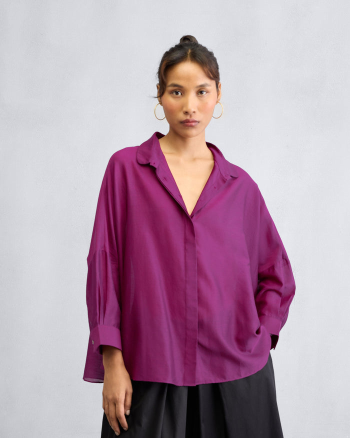 Boxy Shirt - Mulberry