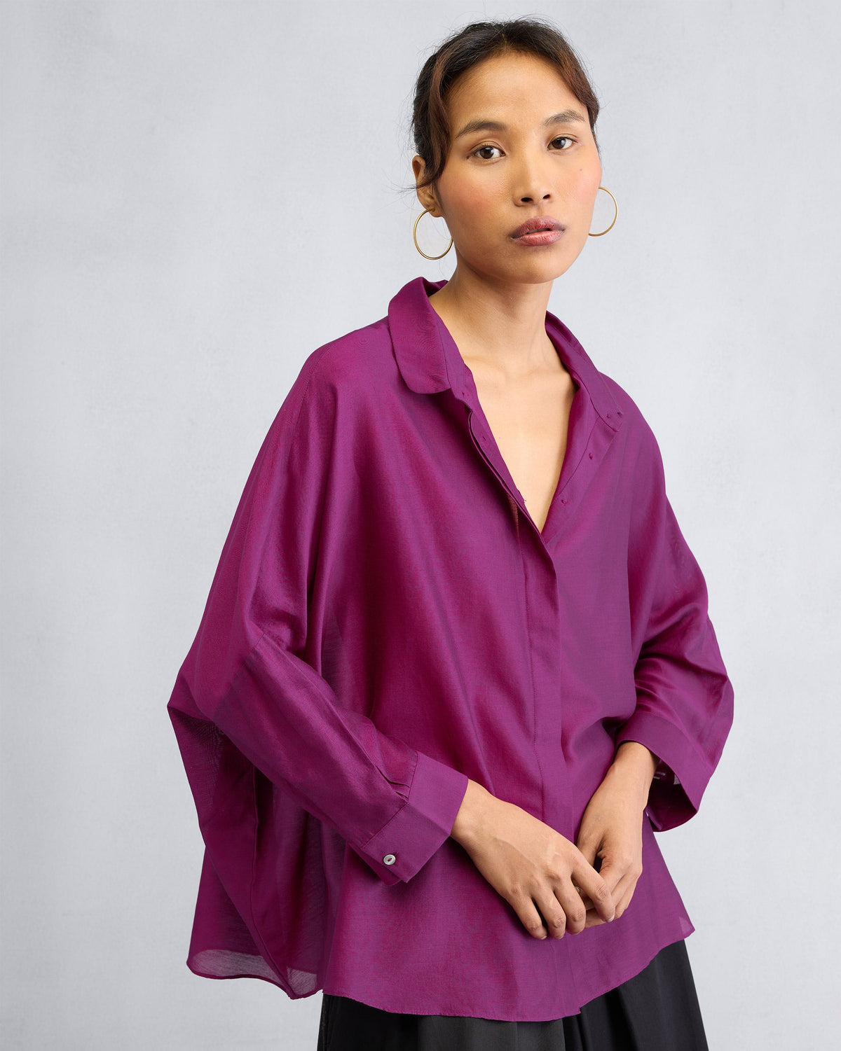 Boxy Shirt - Mulberry