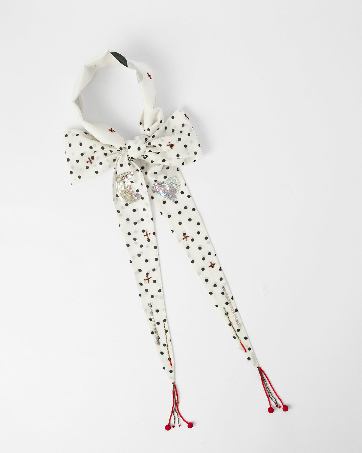 Polka Play Scarf - Ivory