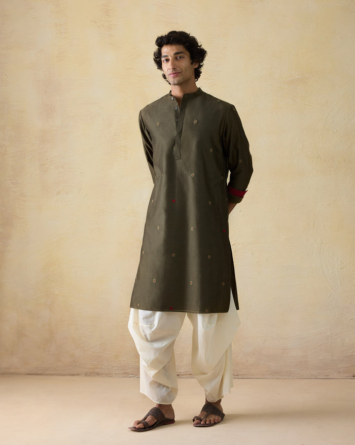 Neckband Kurta - Cotton Silk Classic Fit