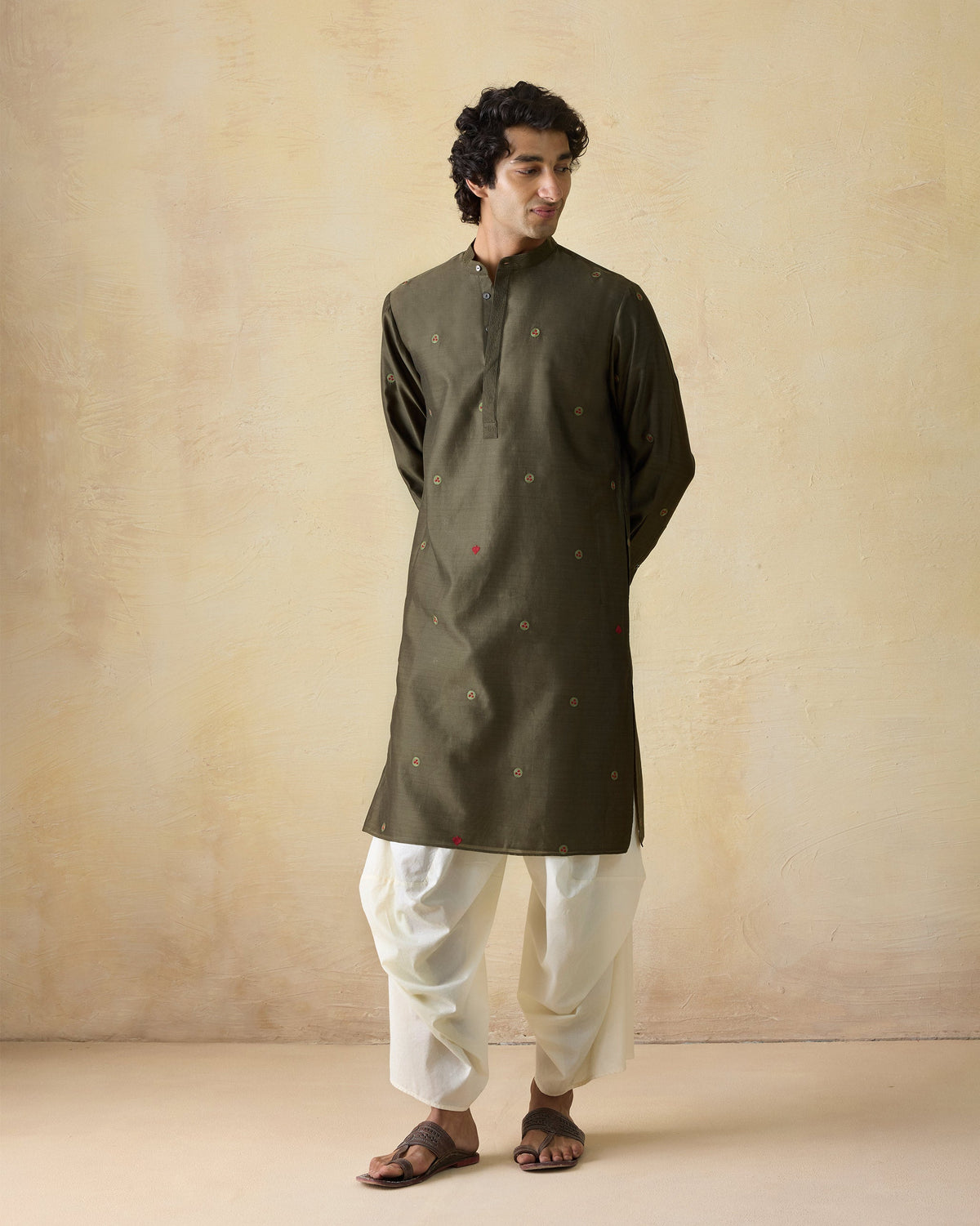Neckband Kurta - Cotton Silk Classic Fit