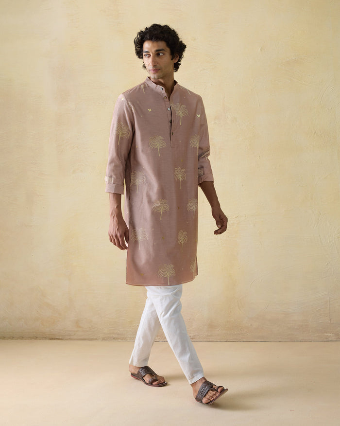 Bageecha Kurta - Printed Cotton Silk Classic Fit