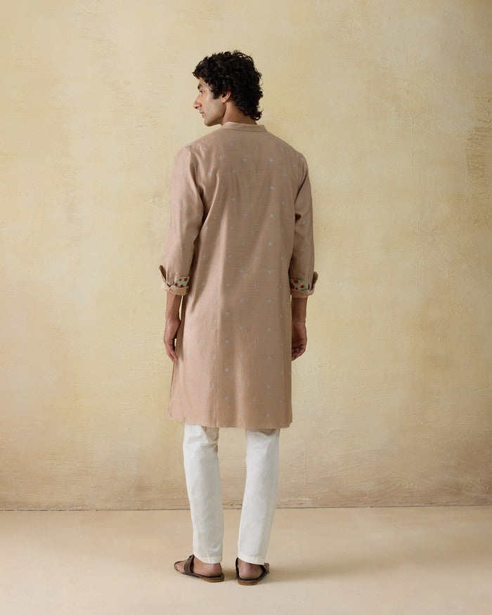 Neckband Kurta - Chanderi Classic Fit