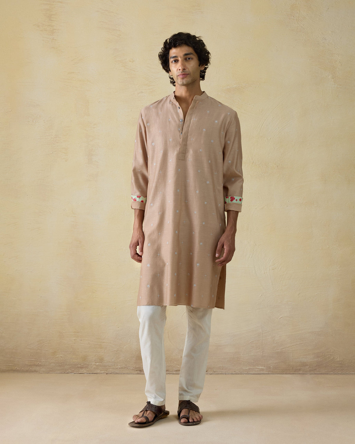 Neckband Kurta - Chanderi Classic Fit