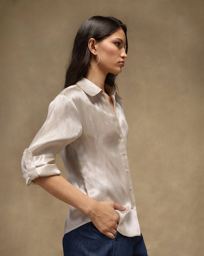 Starlight Shirt - Jacquard Tissue Organza