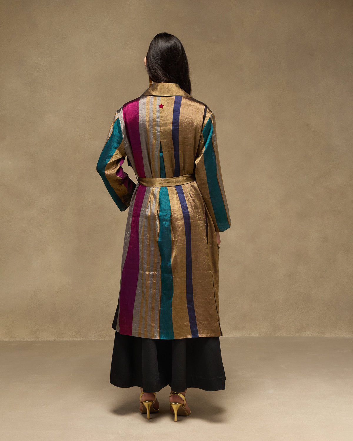 Sera Trench - Metallic Tissue Regular Fit