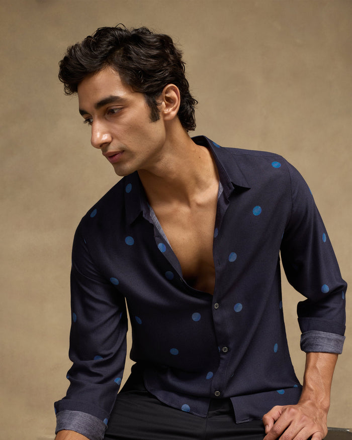 Daze Shirt - Printed Viscose Silk Slim Fit