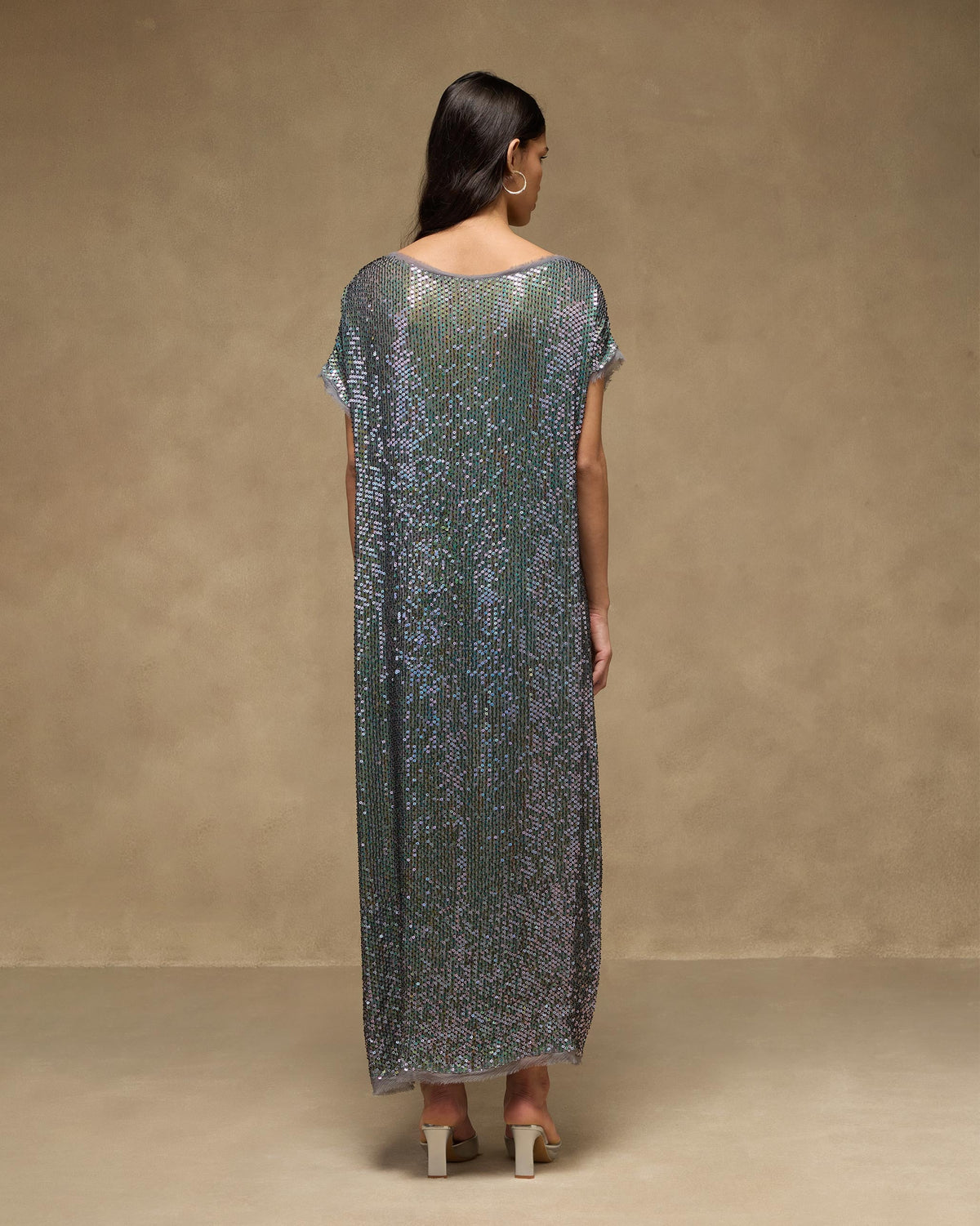 Shimmer Dress - Chiffon Blend Straight Fit