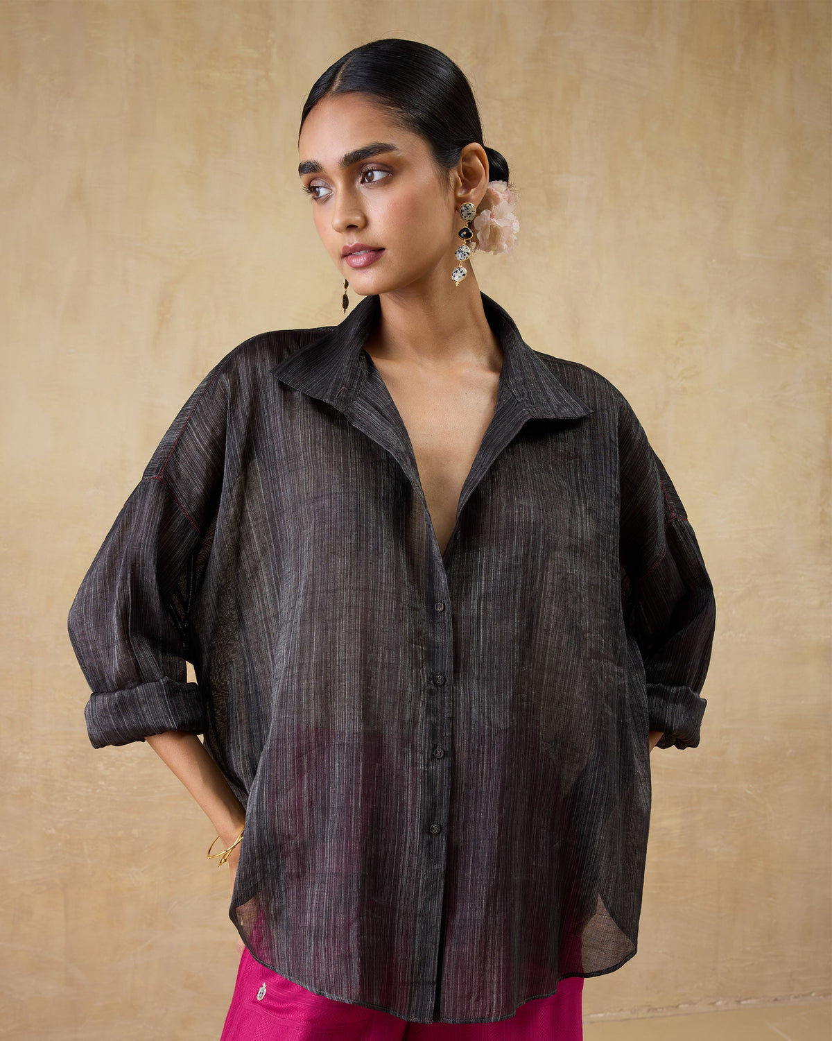 Firefly Shirt - Metallic Tissue Loose Fit