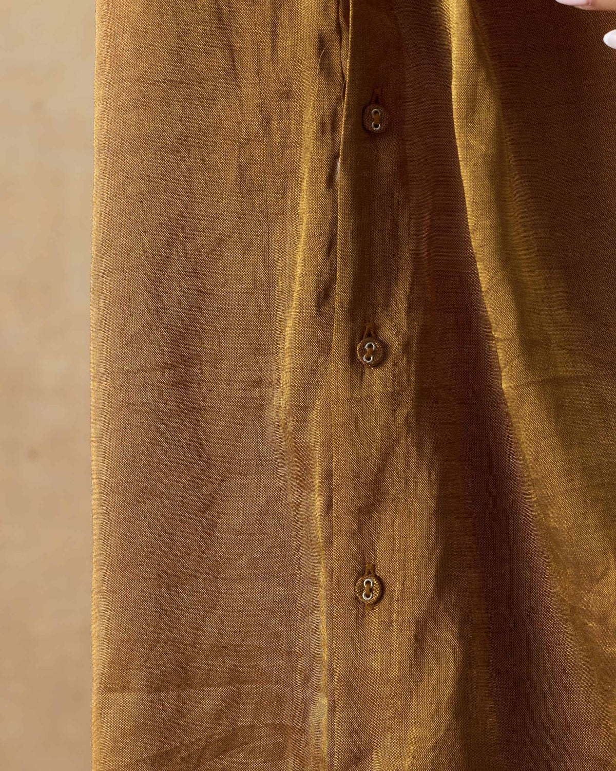 Golden Hour Shirt - Metallic Tissue A-Line Fit