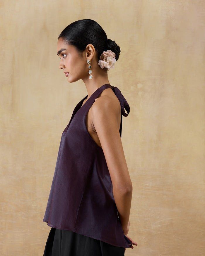 Sashay Top - Metallised Fibre A-Line Fit