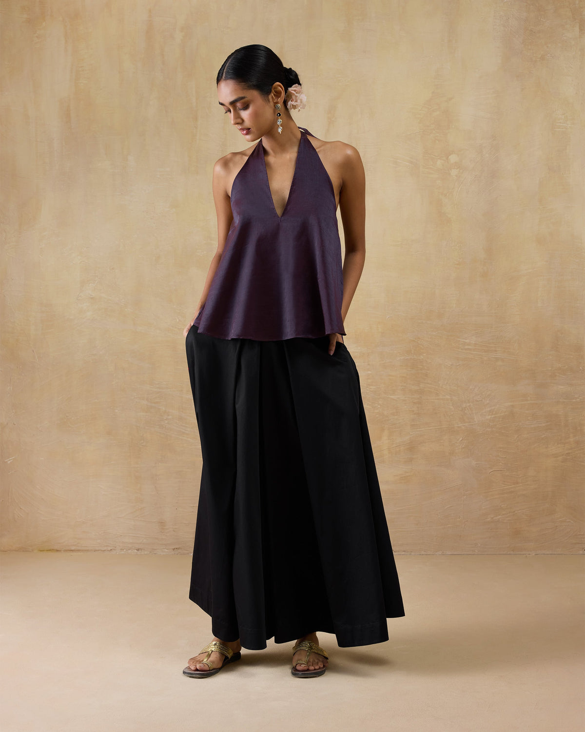 Sashay Top - Metallised Fibre A-Line Fit