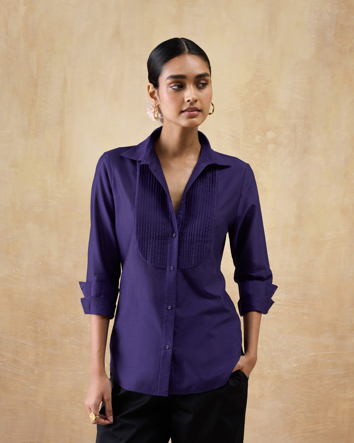 Tuxedo Shirt - Cotton Silk Regular Fit