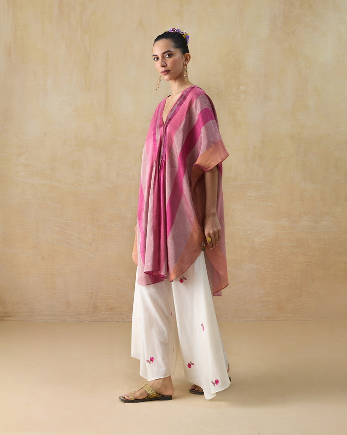 Jhilmil Kaftan - Metallic Tissue Loose Fit