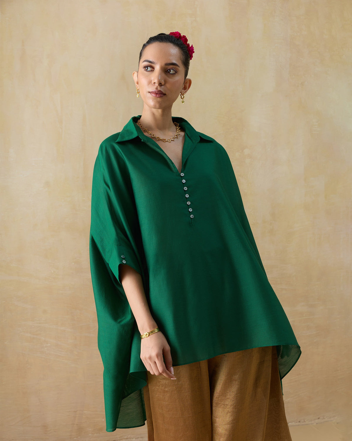 Hala Tunic - Cotton Silk Loose Fit