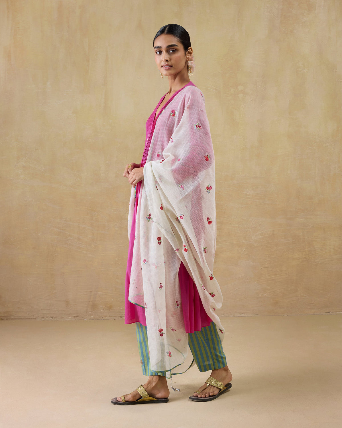 Pintuck Kurta - 100% Cotton Regular Fit