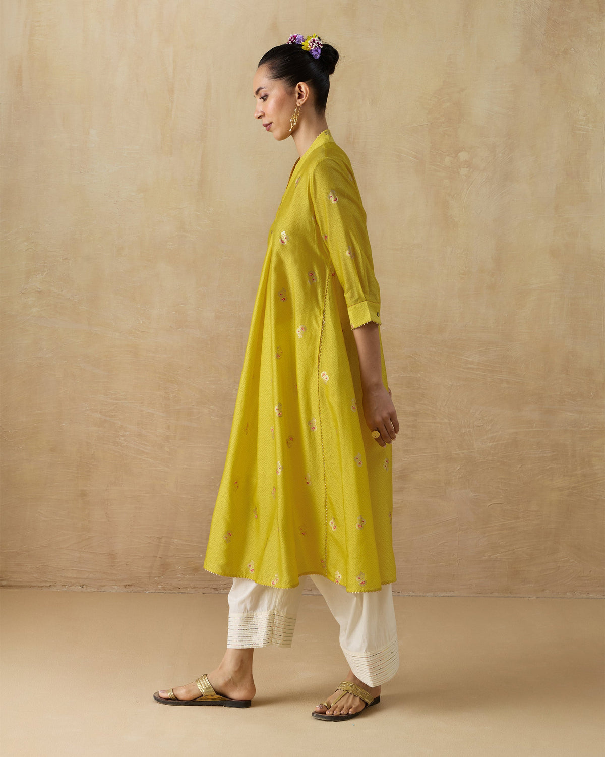 Viva Kurta - Silk Blend A-Line Fit