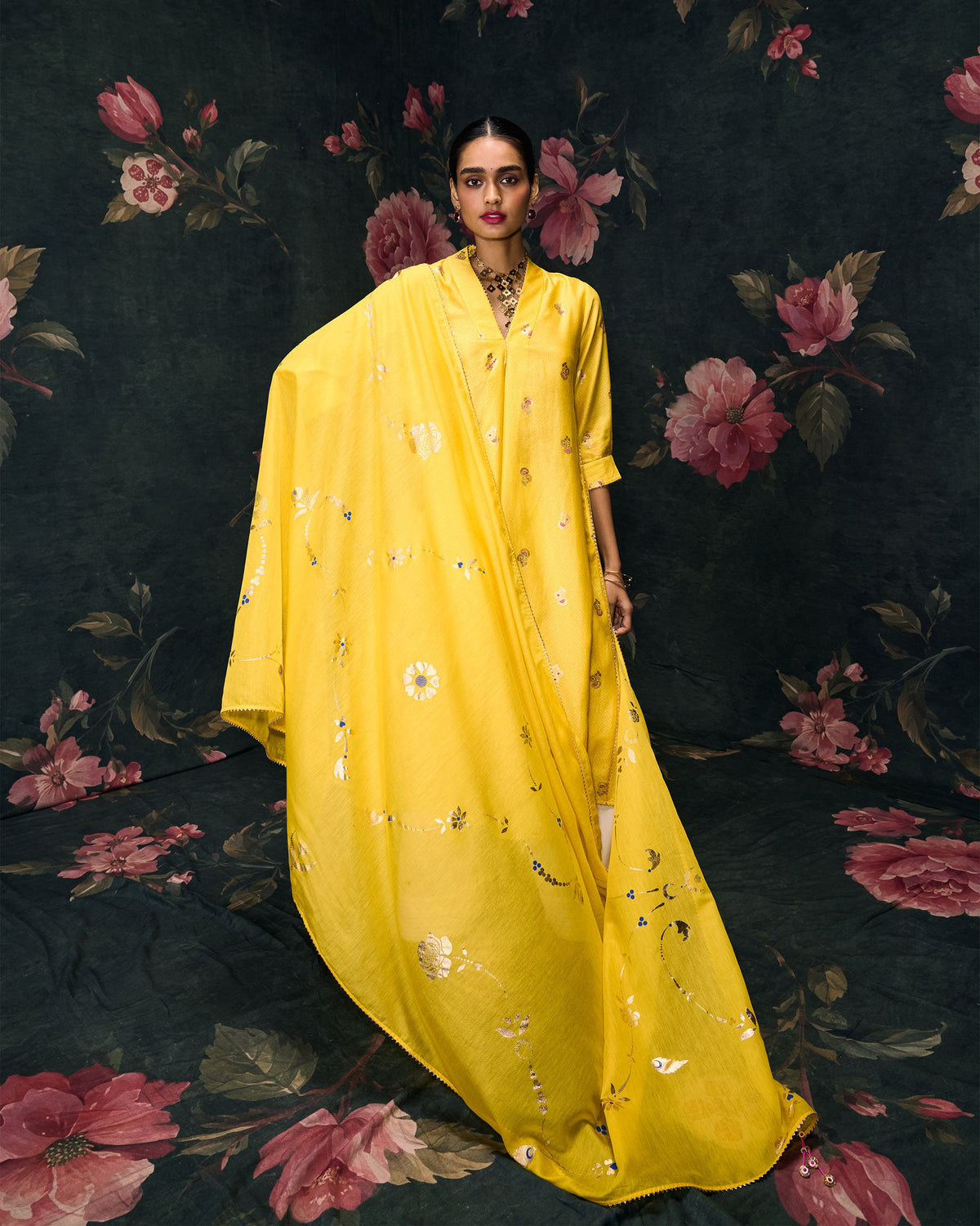 Viva Kurta - Silk Blend A-Line Fit