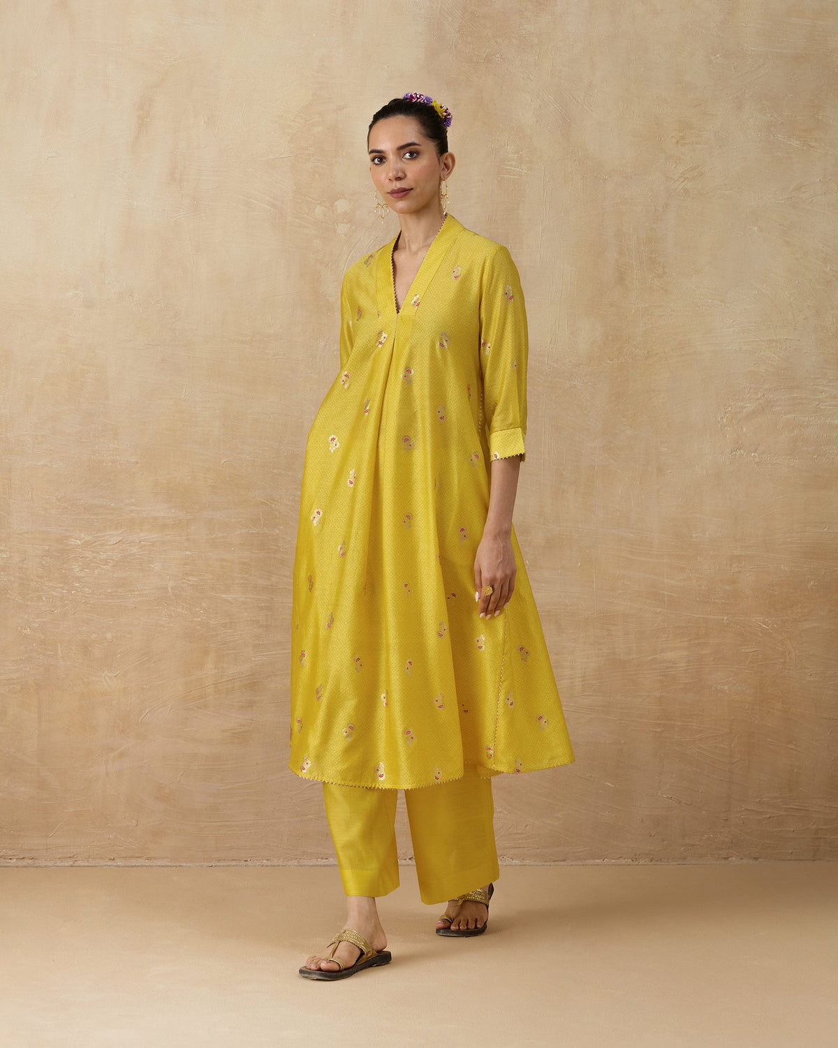 Viva Kurta - Silk Blend A-Line Fit