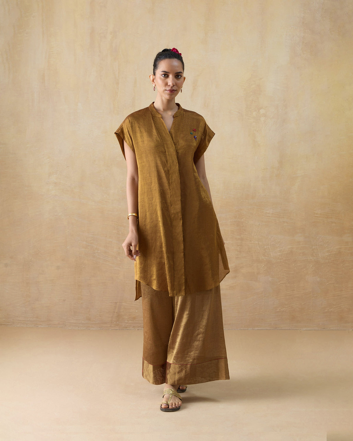 Tango Kaftan - Metallic Tissue Free Size