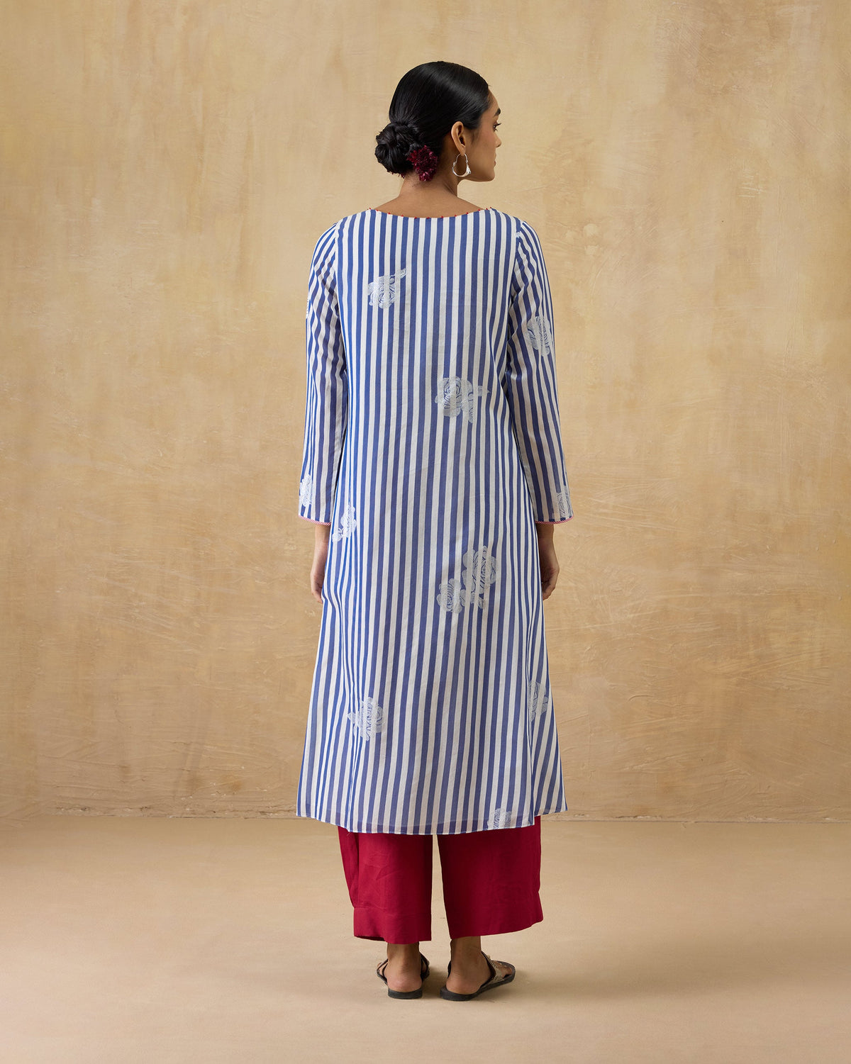Boat Neck Kurta - Cotton Silk Regular Fit