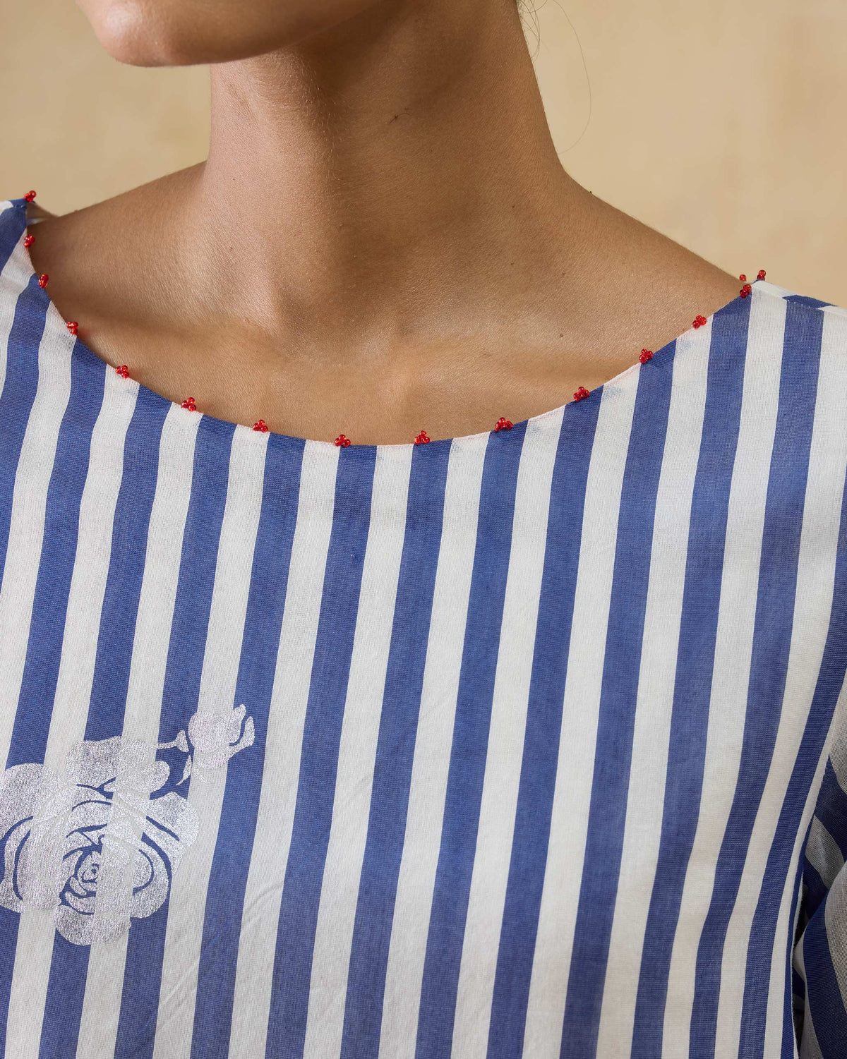 Boat Neck Kurta - Cotton Silk Regular Fit