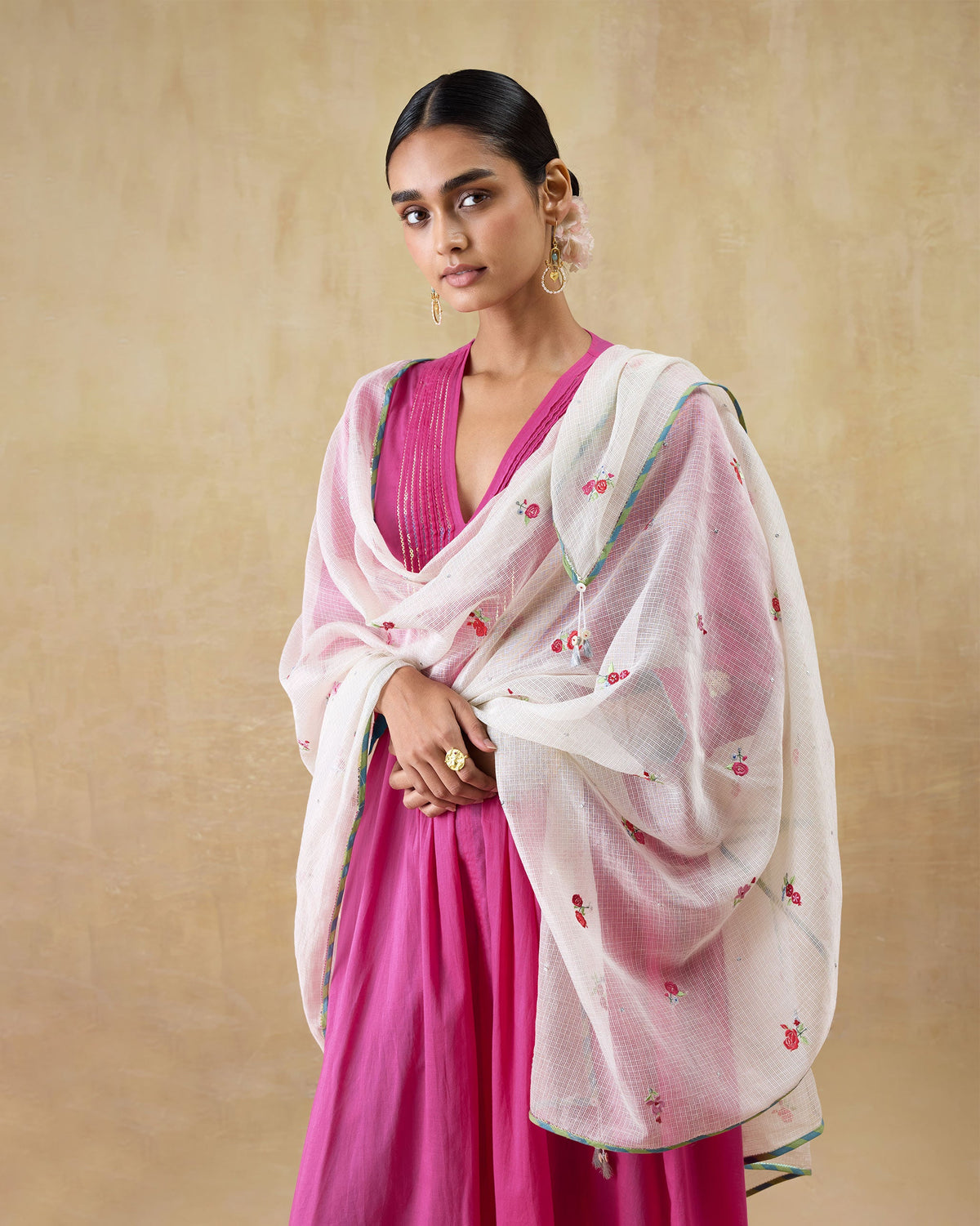 Swish Dupatta - Embroidered Silk Blend